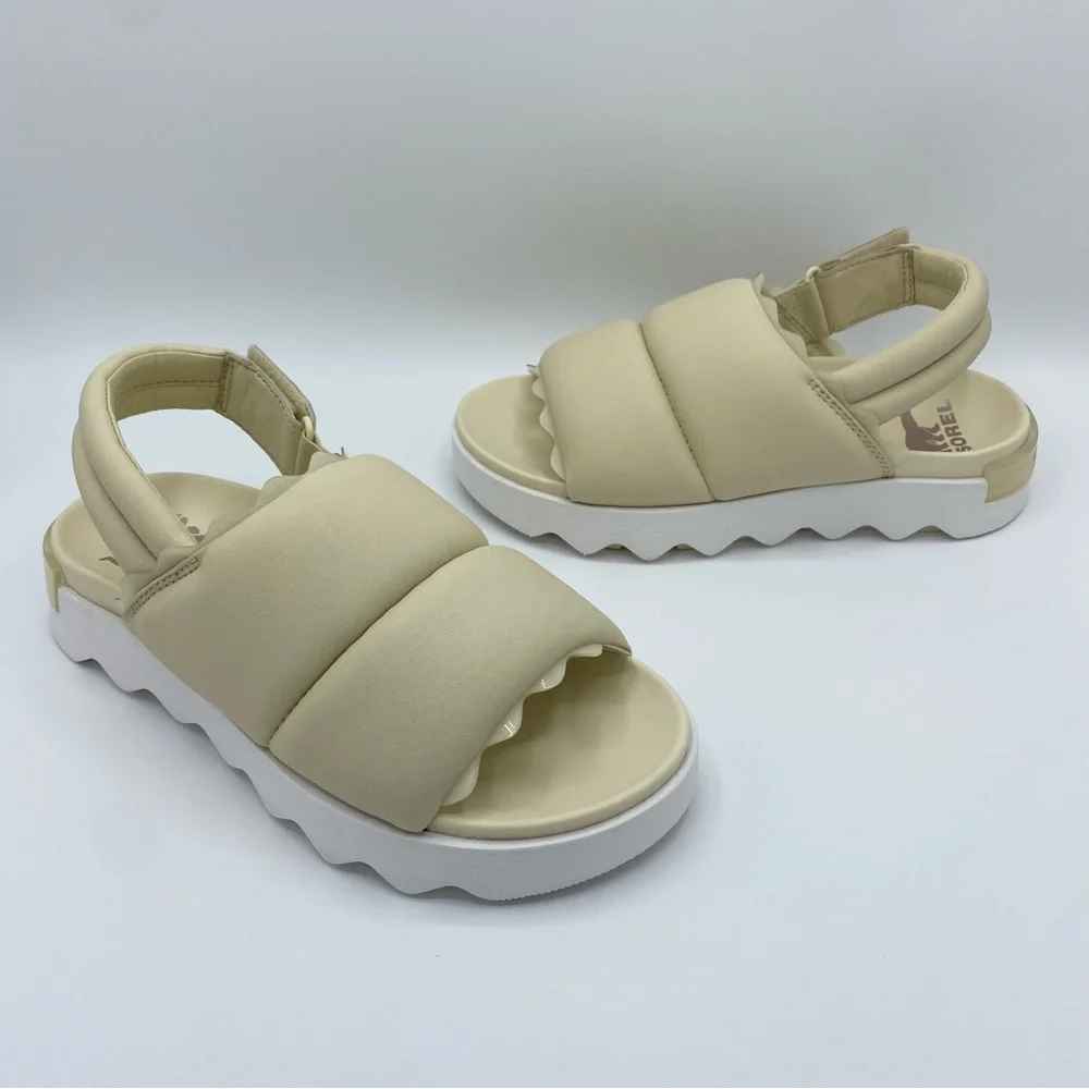 Sorel Honey White Sea Salt Viibe Slingback Sandals Size 7.5